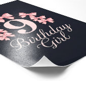 Impression Photo Fille d'anniversaire de 9 ans (Coin)