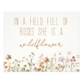 Impression Photo Fille de Baby shower fleur sauvage (Devant)