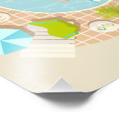 Impression Photo Fille de fête en piscine en bikini plage d'été  (Coin)