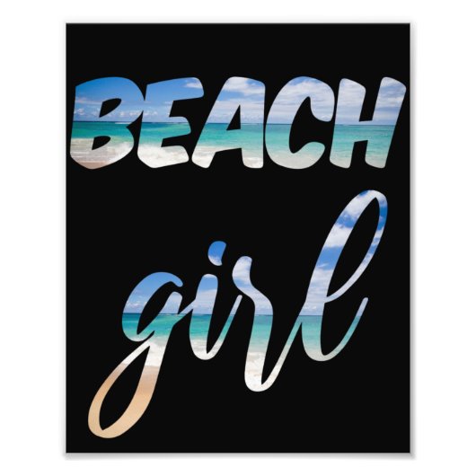 Impression Photo Fille de la plage (Devant)