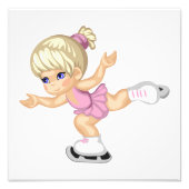 Impression Photo Fille de patinage sur glace (Devant)