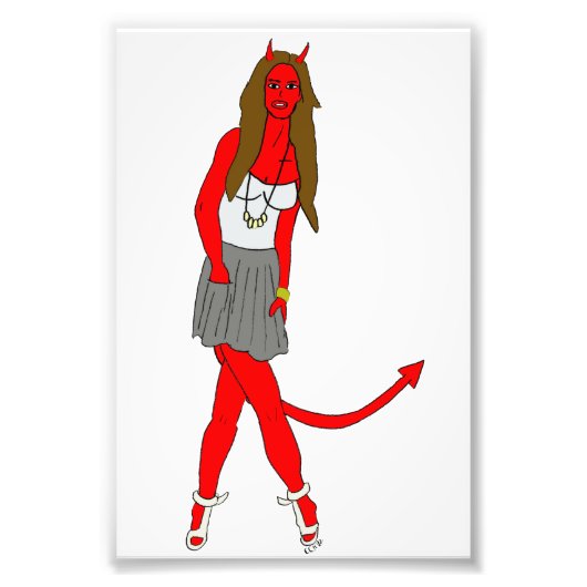 Impression Photo fille diable (Devant)