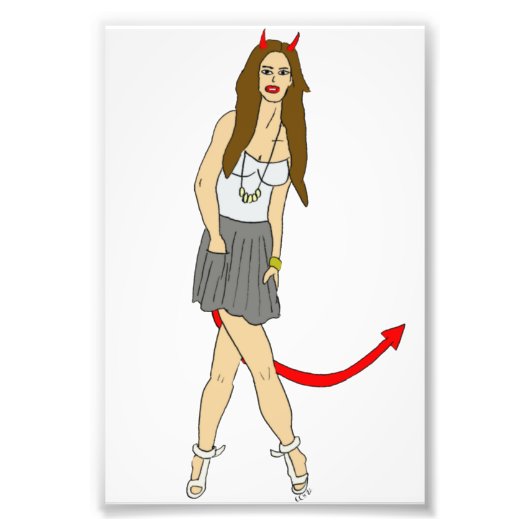Impression Photo fille diable (Devant)
