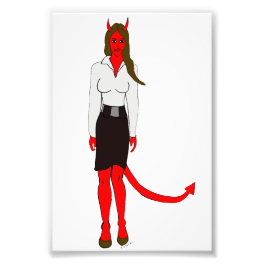 Impression Photo fille diable (Devant)