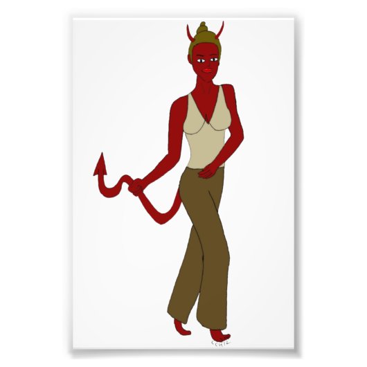 Impression Photo fille diable (Devant)