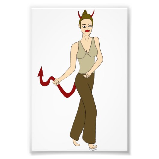 Impression Photo fille diable (Devant)