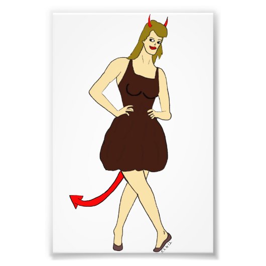 Impression Photo fille diable (Devant)