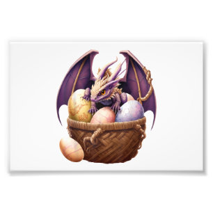Impression Photo Fille du dragon amoureuse collectionnant les œufs 
