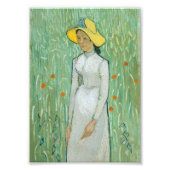 Impression Photo Fille en blanc de Vincent van Gogh (Devant)