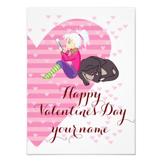 Impression Photo Fille Être amoureuse (Devant)