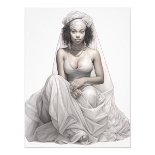 Impression Photo Fille exotique sur un canapé