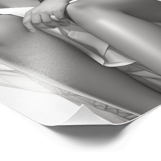 Impression Photo Fille exotique sur un canapé (Coin)