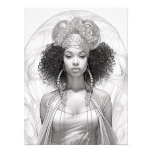 Impression Photo Fille exotique sur un canapé