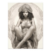 Impression Photo Fille exotique sur un canapé (Devant)