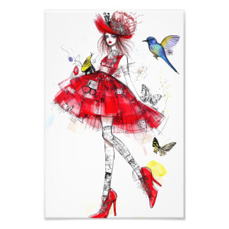 Impression Photo Fille jolie à la mode