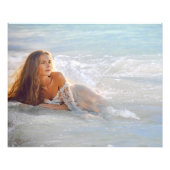 Impression Photo Fille Sur La Plage (Devant)