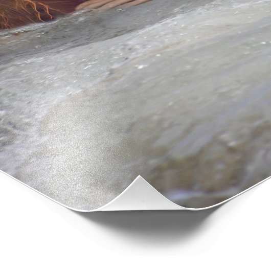 Impression Photo Fille Sur La Plage (Coin)