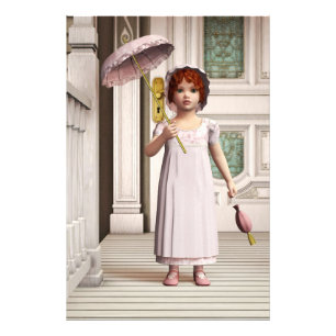 Impression Photo Fille Vintage - Douce Art Rétro de Style Victorien