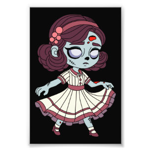 Impression Photo Fille zombie des années 1930