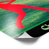 Impression Photo Filles Softball Batter sur Green (Coin)