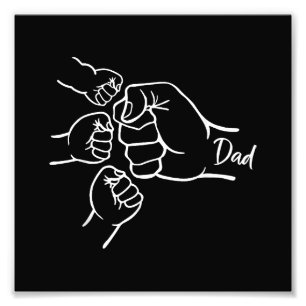 Impression Photo Fist Bump Papa Of Three Père Of 3 Daddy Happy Fat