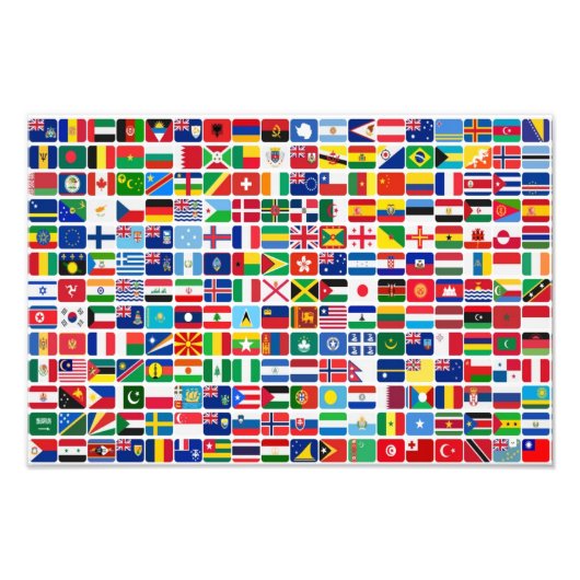 Impression Photo Flags de la nation World All Countries (Devant)