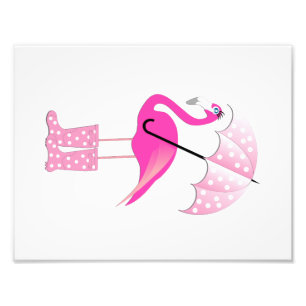 Impression Photo Flamant rose Baby Girl Room Imprimer (4 de 4)