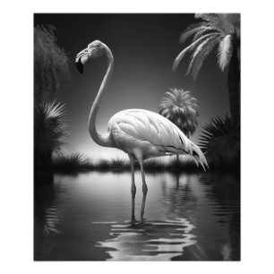 Impression Photo Flamant rose dans une piscine