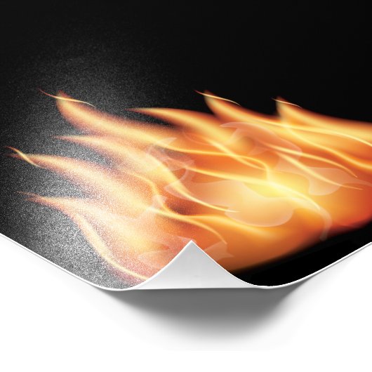 Impression Photo flammes vectorielles1- FLAMMES CHAUDES À FEU BRÛLA (Coin)