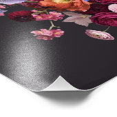 Impression Photo Fleur Botanique Sombre (Coin)