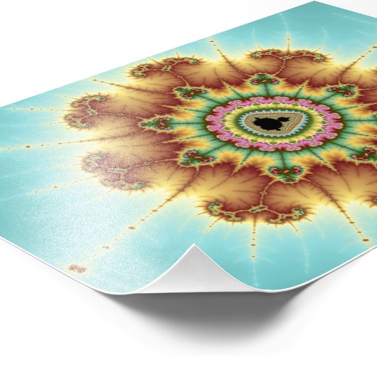 Impression Photo Fleur d'automne - Art fractal (Coin)