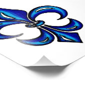 Impression Photo Fleur de Lis en bleu (Coin)