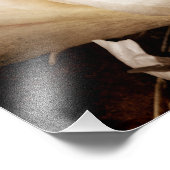 Impression Photo Fleur de pivoine blanche Sepia Arrière - plan noir (Coin)