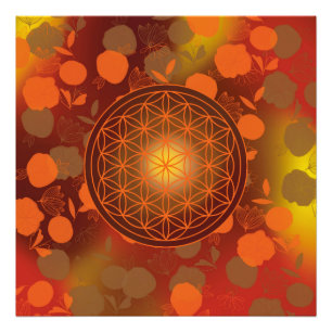 Impression Photo fleur de vie, chakra, zen, géométrie sacrée,