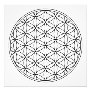 Impression Photo fleur de vie symbole de géométrie sacrée antique z