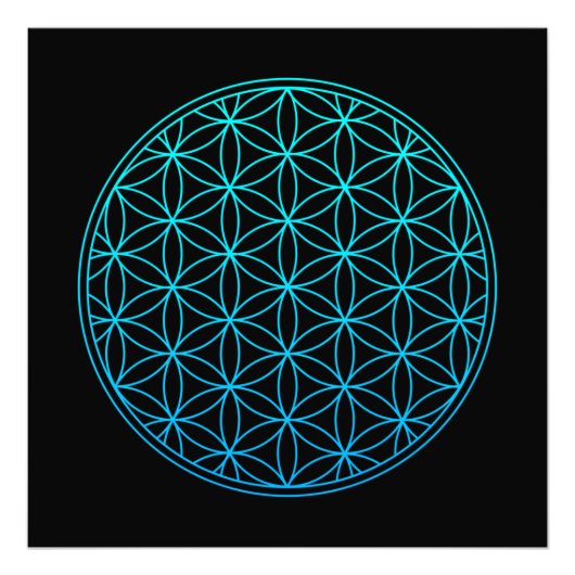 Impression Photo fleur de vie symbole de géométrie sacrée antique z (Devant)