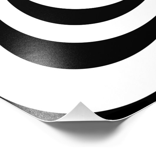 Impression Photo Fleur d'illusion optique abstraite noire (Coin)