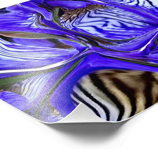 Impression Photo Fleur Iris Violet (Coin)