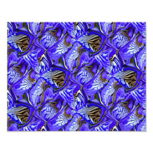 Impression Photo Fleur Iris Violet / Esthétique / Carrelé /