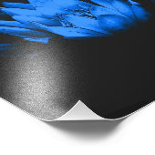 Impression Photo Fleur Lily Lotus d'eau bleue brillante Abstraite 8 (Coin)