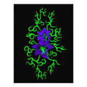 Impression Photo Fleur Lily violette sur noir (Devant)