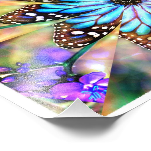 Impression Photo Fleur papillon Abstraite (Coin)