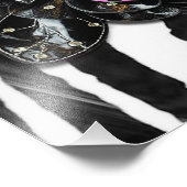 Impression Photo Fleur rose sur Zebra (Coin)