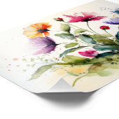 Impression Photo Fleur sauvage, Style Aquarelle, Peinture, OEuvre m (Coin)