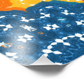 Impression Photo Fleurs Abstraites colorées vives (Coin)