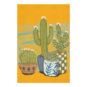 Impression Photo Fleurs de cactus vintage