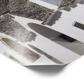 Impression Photo Fleurs de géranium et maisons de trulli à Alberobe (Coin)