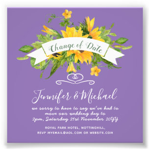 Impression Photo Fleurs de soleil Changement de date Plans de repor