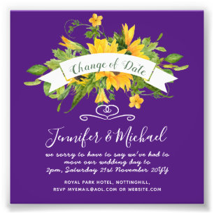 Impression Photo Fleurs de soleil Changement de date Plans de repor