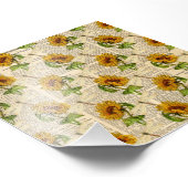 Impression Photo Fleurs de soleil libellules vieux journal style pa (Coin)